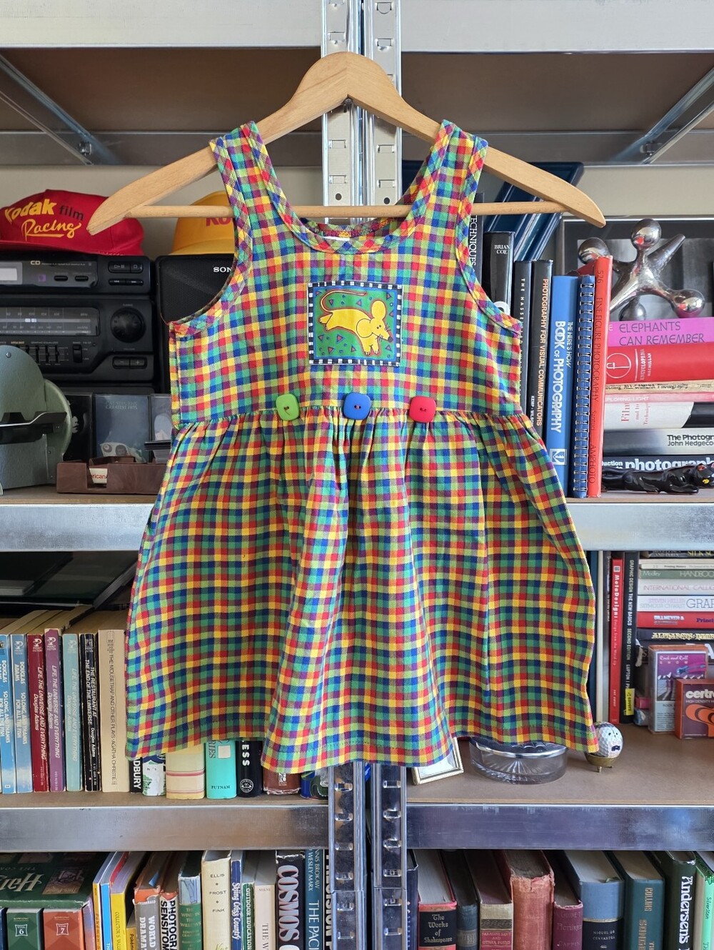 1990s | Rat Dress Buster Brown Plaid Colorful